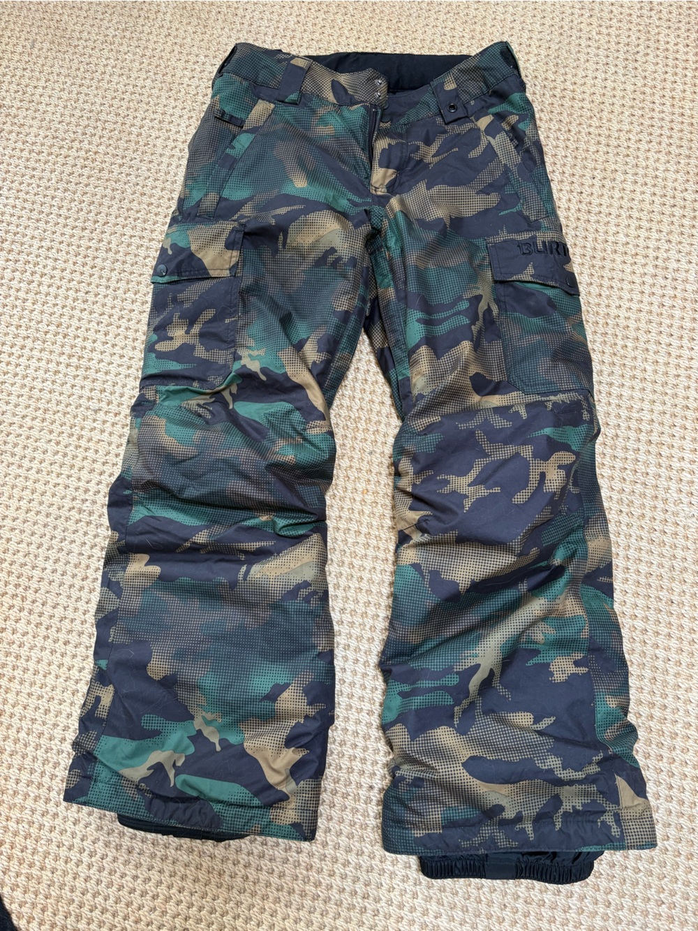 Burton Boys Camouflage Cargo Snow Pants - Green/Black/Tan